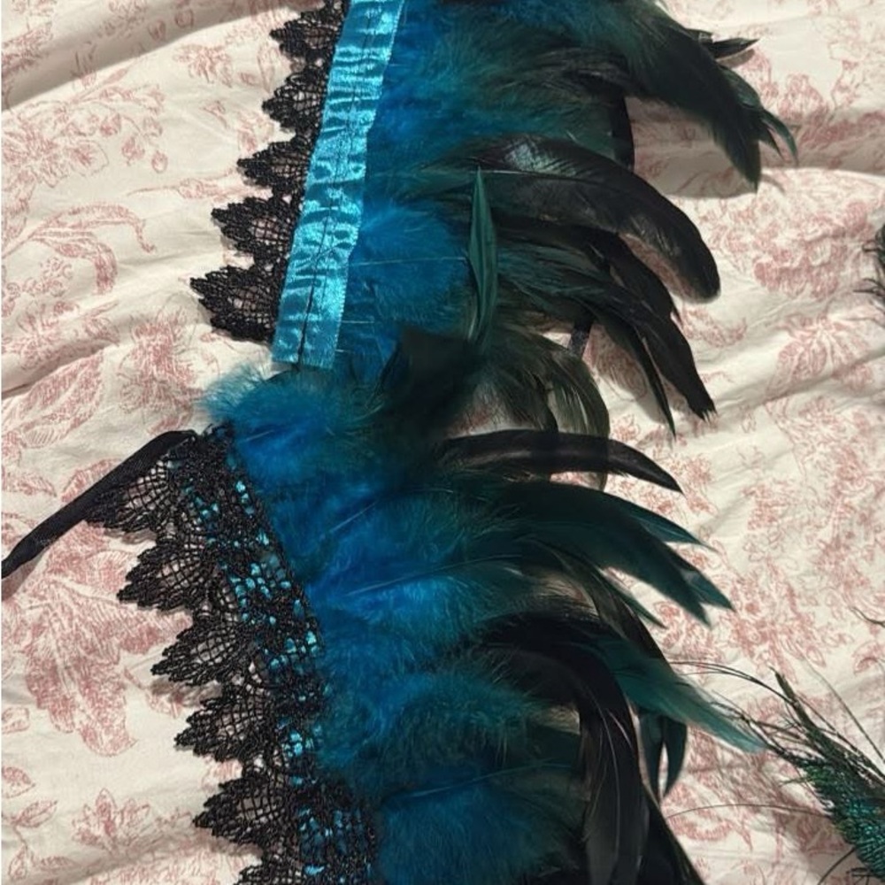 Vibrant Kids Dance Costume with Peacock Colors - Picture 3 of 5